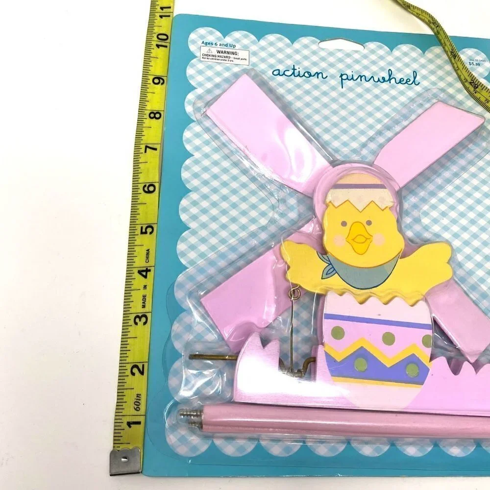 Vintage Target Action Pinwheel Easter Chick Pink Wheel Easter Yard Decor